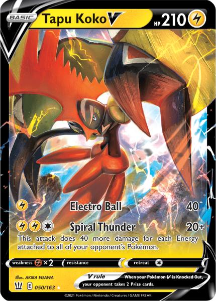 SWSH5 - Battle Styles - 050/163 - Tapu Koko V - Rare