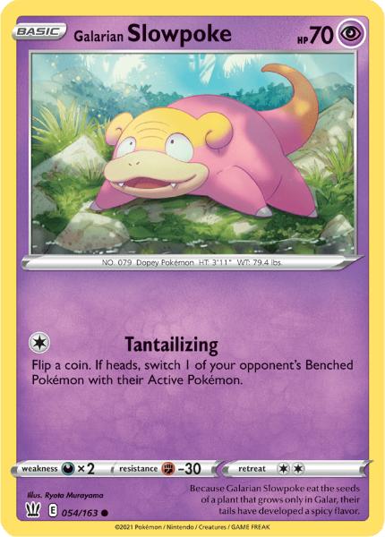 SWSH5 - Battle Styles - 054/163 - Galarian Slowpoke - Common Reverse