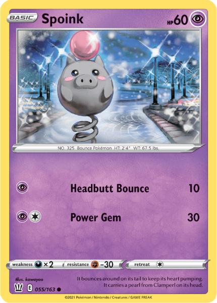 SWSH5 - Battle Styles - 055/163 - Spoink - Common Reverse