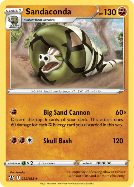SWSH5 - Battle Styles - 082/163 - Sandaconda - Cosmos Holo PROMO [Knock Out Collection]