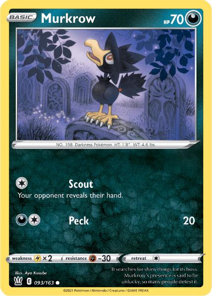 SWSH5 - Battle Styles - 093/163 - Murkrow - Common Reverse