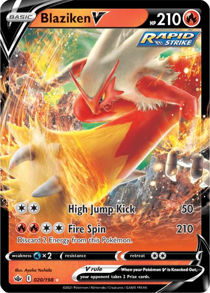 SWSH6 - Chilling Reign - 020/198 - Blaziken V - Rare