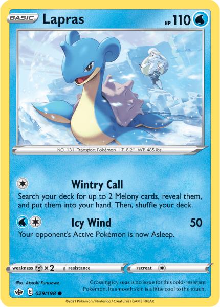 SWSH6 - Chilling Reign - 029/198 - Lapras - Common - Reverse