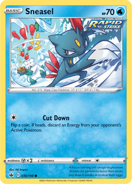 SWSH6 - Chilling Reign - 030/198 - Sneasel - Common - Reverse