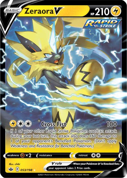 SWSH6 - Chilling Reign - 053/198 - Zeraora V - Rare