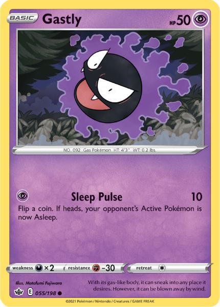 SWSH6 - Chilling Reign - 055/198 - Gastly - Common - Reverse