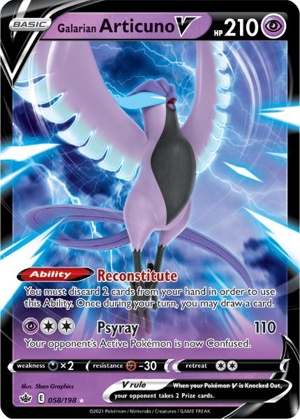 SWSH6 - Chilling Reign - 058/198 - Galarian Articuno V - Rare