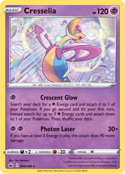 SWSH6 - Chilling Reign - 064/198 - Cresselia - Holo Rare - Reverse