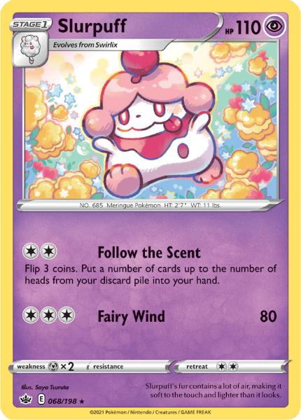 SWSH6 - Chilling Reign - 068/198 - Slurpuff - Rare - Reverse