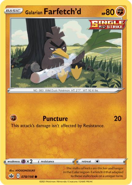 SWSH6 - Chilling Reign - 078/198 - Galarian Farfetch’d - Common