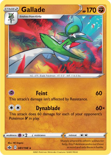 SWSH6 - Chilling Reign - 081/198 - Gallade - Rare - Reverse