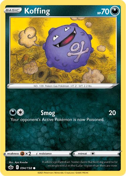 SWSH6 - Chilling Reign - 094/198 - Koffing - Common - Reverse