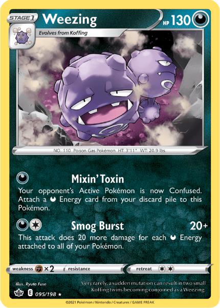 SWSH6 - Chilling Reign - 095/198 - Weezing - Rare