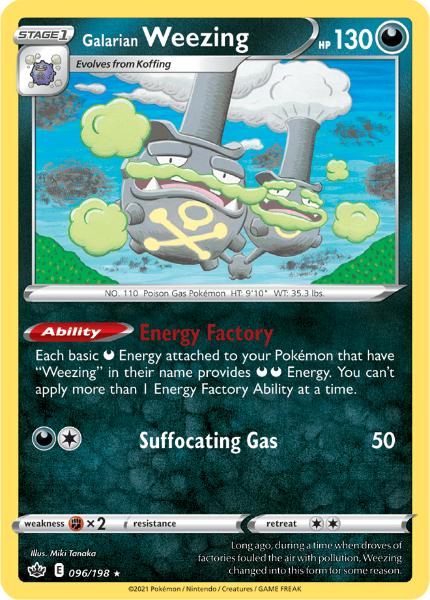 SWSH6 - Chilling Reign - 096/198 - Galarian Weezing - Rare