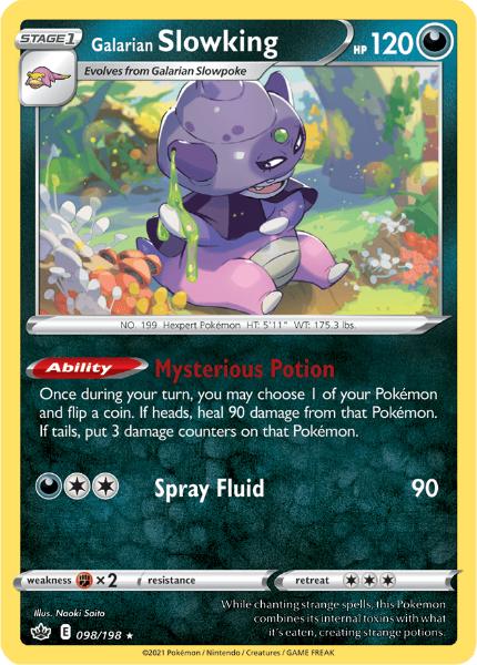 SWSH6 - Chilling Reign - 098/198 - Galarian Slowking - Holo Rare - Reverse