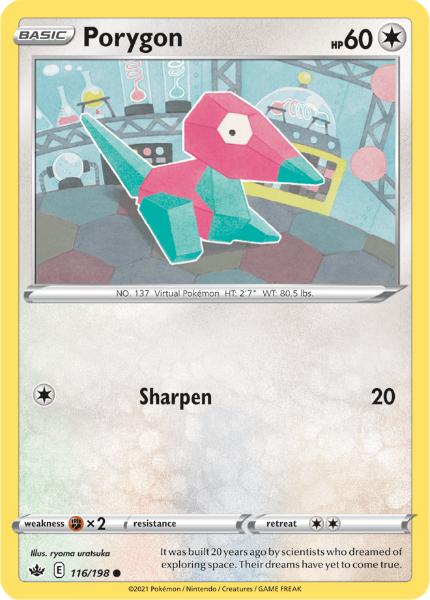 SWSH6 - Chilling Reign - 116/198 - Porygon - Common - Reverse