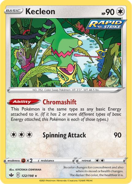 SWSH6 - Chilling Reign - 122/198 - Kecleon - Rare - Reverse