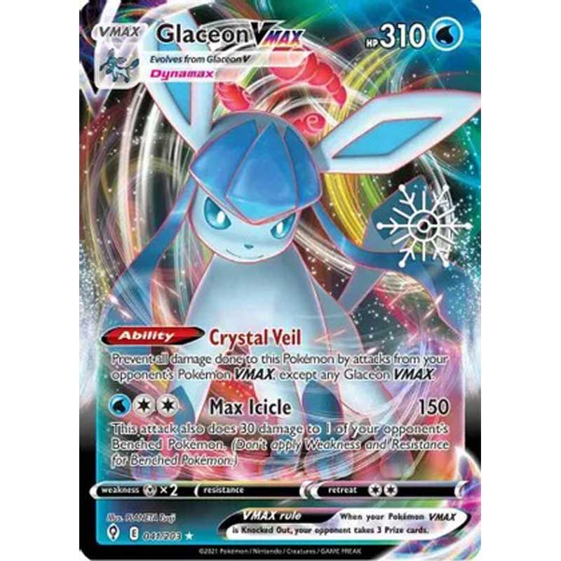 SWSH7 - Evolving Skies - 041/203 - Glaceon VMAX - Holiday Calendar 2023 Promo (Sealed)