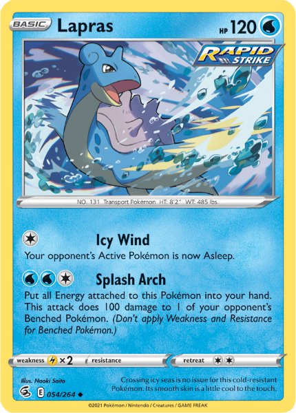 SWSH8 - Fusion Strike - 054/264 - Lapras - Uncommon