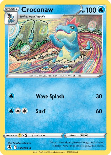 SWSH8 - Fusion Strike - 056/264 - Croconaw - Uncommon Reverse