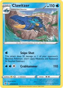 SWSH8 - Fusion Strike - 075/264 - Clawitzer - Uncommon Reverse