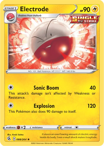 SWSH8 - Fusion Strike - 088/264 - Electrode - Rare Reverse