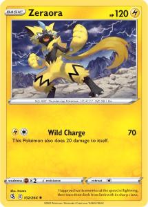 SWSH8 - Fusion Strike - 102/264 - Zeraora - Rare