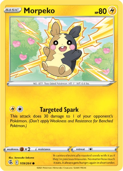 SWSH8 - Fusion Strike - 109/264 - Morpeko - Common Reverse