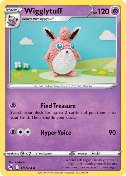 SWSH8 - Fusion Strike - 111/264 - Wigglytuff - Uncommon Reverse