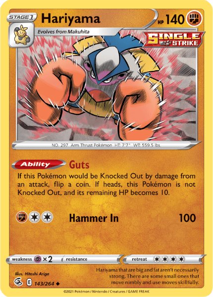 SWSH8 - Fusion Strike - 143/264 - Hariyama - Uncommon Reverse