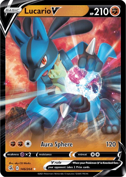 SWSH8 - Fusion Strike - 146/264 - Lucario V - Rare