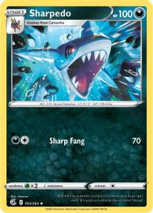 SWSH8 - Fusion Strike - 163/264 - Sharpedo - Uncommon Reverse