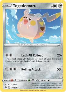 SWSH8 - Fusion Strike - 187/264 - Togedemaru - Uncommon