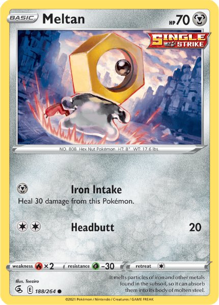 SWSH8 - Fusion Strike - 188/264 - Meltan - Common Reverse