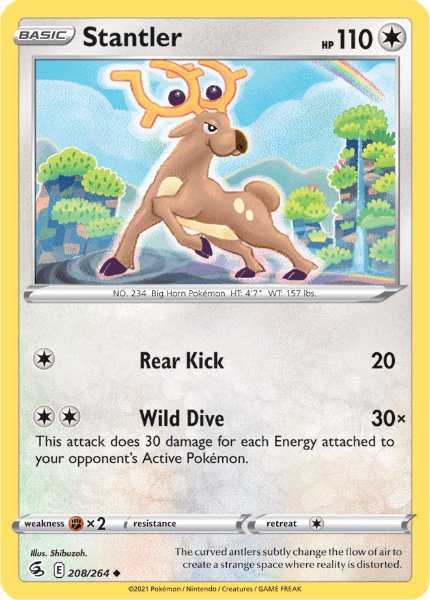 SWSH8 - Fusion Strike - 208/264 - Stantler - Uncommon Reverse