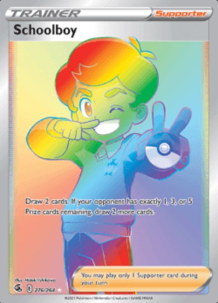 SWSH8 - Fusion Strike - 276/264 - Schoolboy - Rainbow Rare