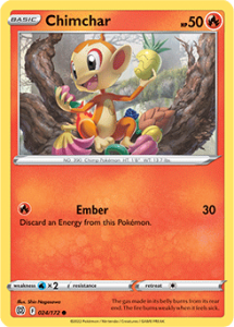 SWSH9 - Brilliant Stars - 024/172 - Chimchar - Common