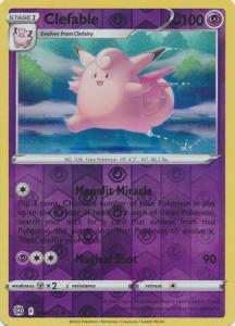 SWSH9 - Brilliant Stars - 054/172 - Clefable - Rare - Reverse Holo