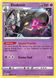 SWSH9 - Brilliant Stars - 062/172 - Dusknoir - Holo Rare