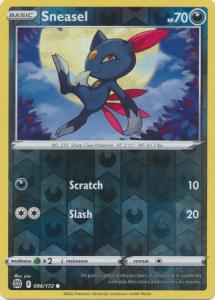 SWSH9 - Brilliant Stars - 086/172 - Sneasel - Common - Reverse Holo