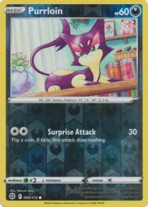SWSH9 - Brilliant Stars - 090/172 - Purrloin - Common - Reverse Holo