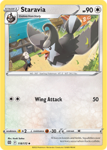 SWSH9 - Brilliant Stars - 118/172 - Staravia - Uncommon