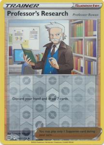 SWSH9 - Brilliant Stars - 147/172 - Professor's Research [Professor Rowan] - Holo Rare - Reverse Holo