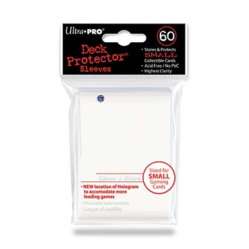 Small deck protector sleeves, white, 60ct - Ultra Pro