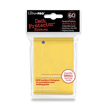 Small deck protector sleeves, yellow, 60ct - Ultra Pro
