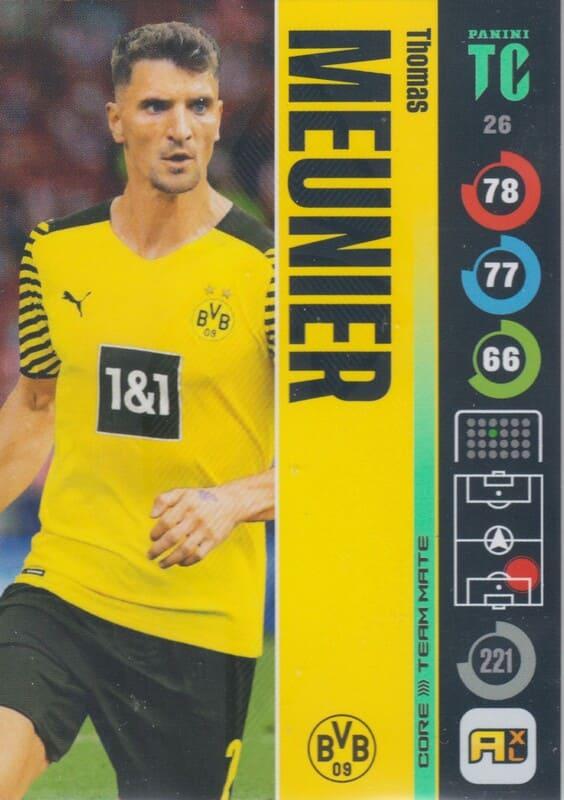 Panini Top Class 2022 - 026 - Thomas Meunier (Borussia Dortmund) - Team Mates Defenders