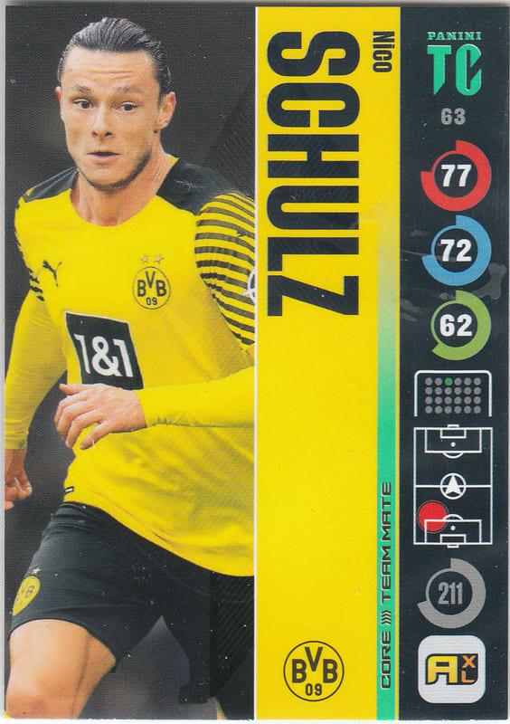 Panini Top Class 2022 - 063 - Nico Schulz (Borussia Dortmund) - Team Mates Defenders