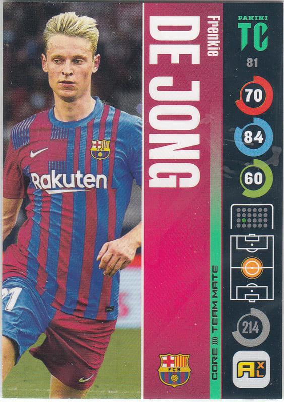 Panini Top Class 2022 - 081 - Frenkie de Jong (FC Barcelona) - Team Mates Midfielder