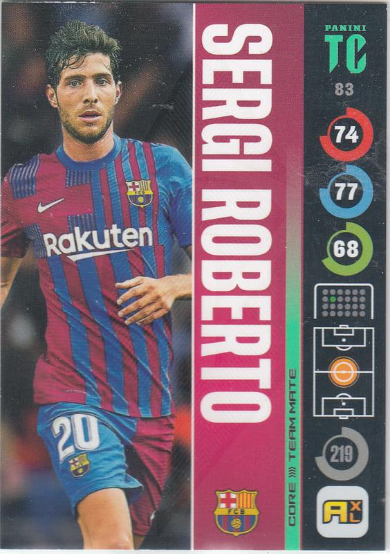 Panini Top Class 2022 - 083 - Sergi Roberto (FC Barcelona) - Team Mates Midfielder