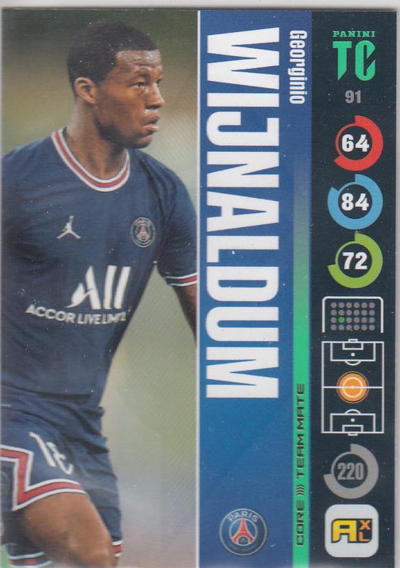 Panini Top Class 2022 - 091 - Georginio Wijnaldum (Paris Saint-Germain) - Team Mates Midfielder